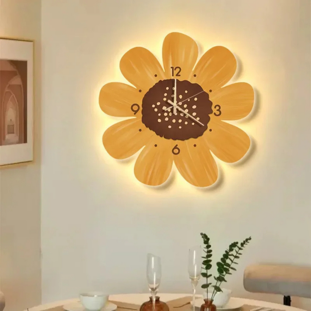Décoration Murale Florale avec Lumière Douce