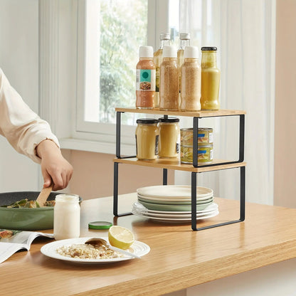 Étagères de Cuisine Modulables | Rangement Compact pour Épices et Conserves