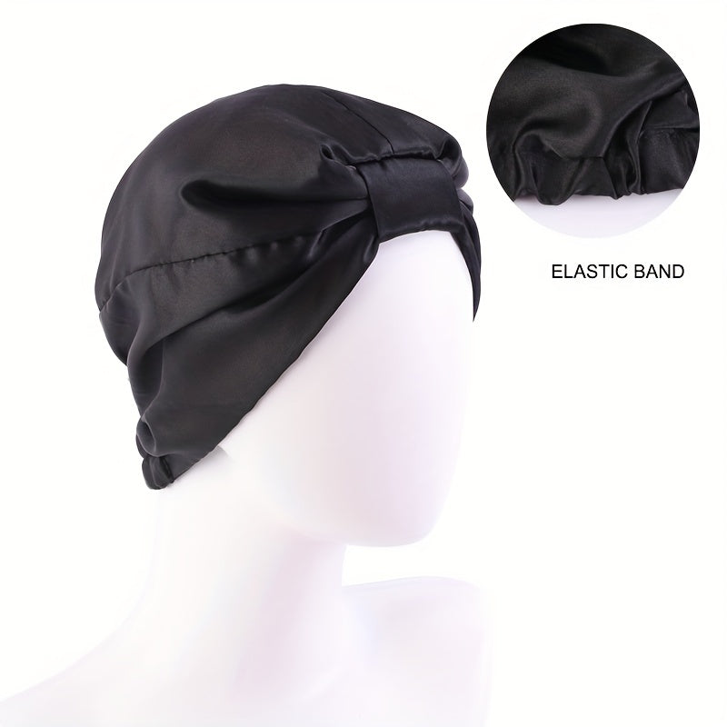 Bonnet satiné Chic avec Nœud Féminin