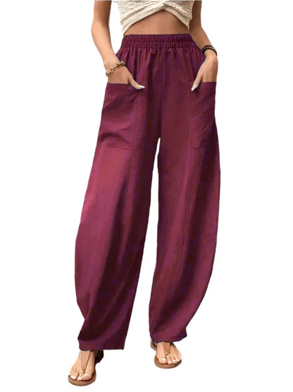 Pantalon Décontracté pour Femme à Jambe Élégante