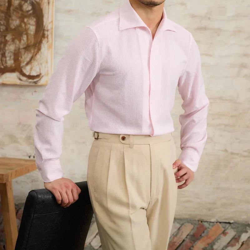Chemise Slim Carreaux Fines Élégante