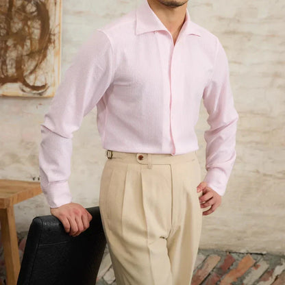 Chemise Slim Carreaux Fines Élégante