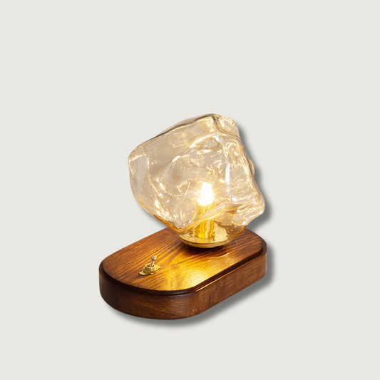 Lampe de Table en Verre Doré Élégante - Foivo