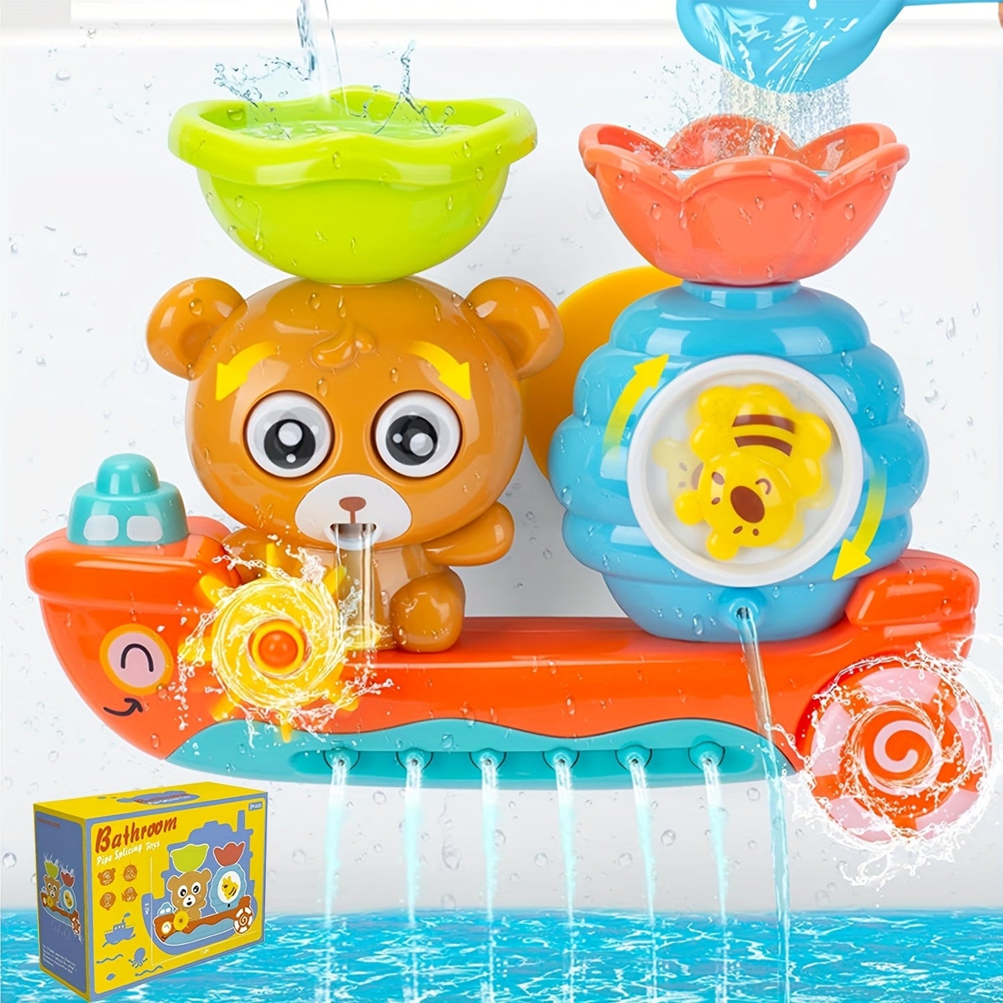 Baignoire Jouet Bébé Bateau Ours Flottant - BlxckFR