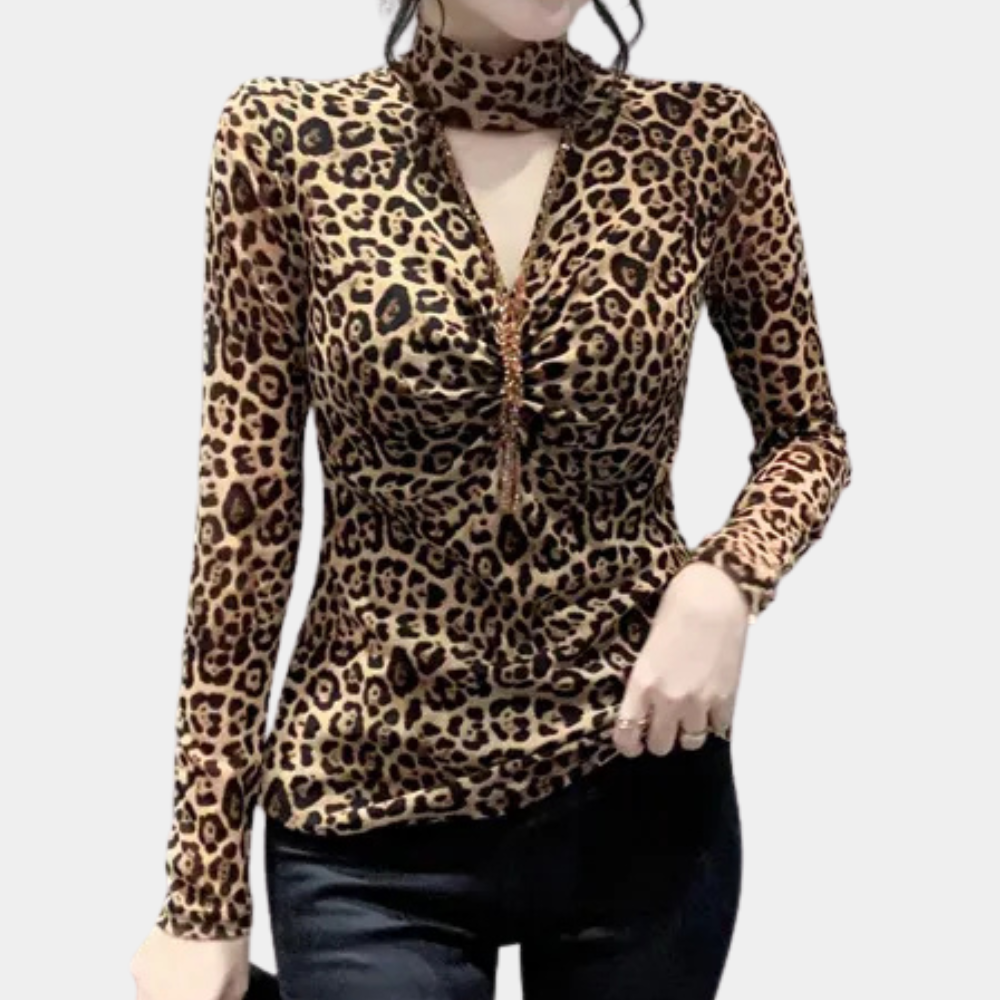 Blazer Léopard Chic pour Femme - Foivo