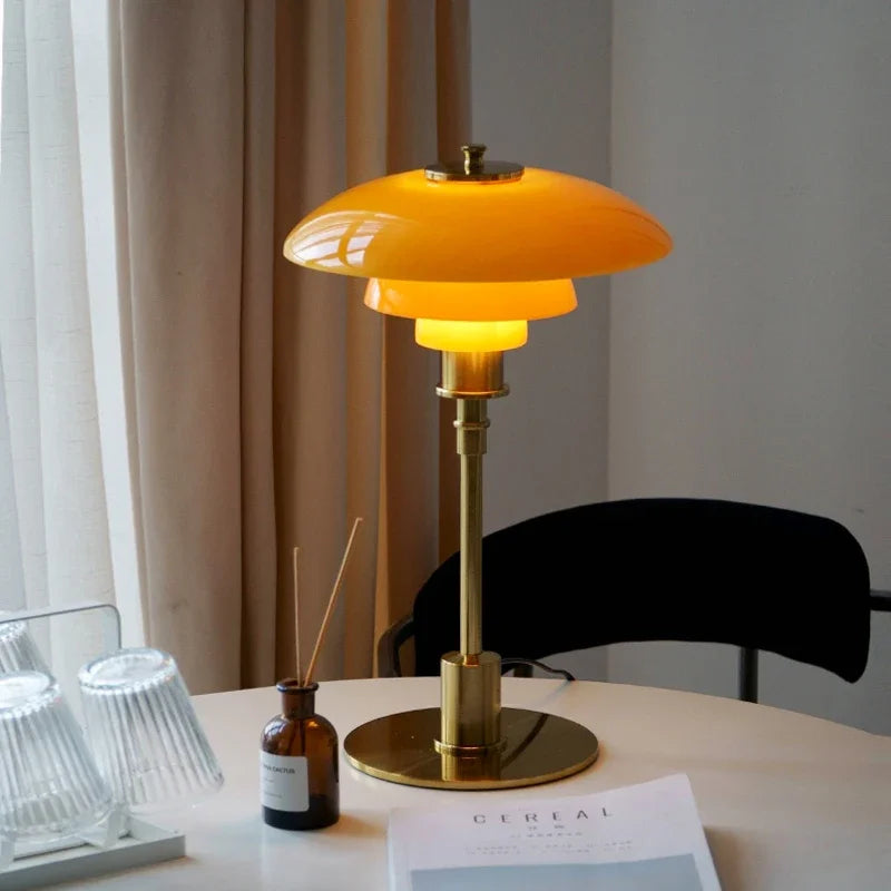 Lampe de Table Design Nordique en Verre et Acier pour Décor Intérieur - Foivo