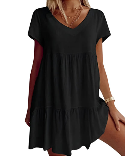 Robe Été Courte à Fleurons