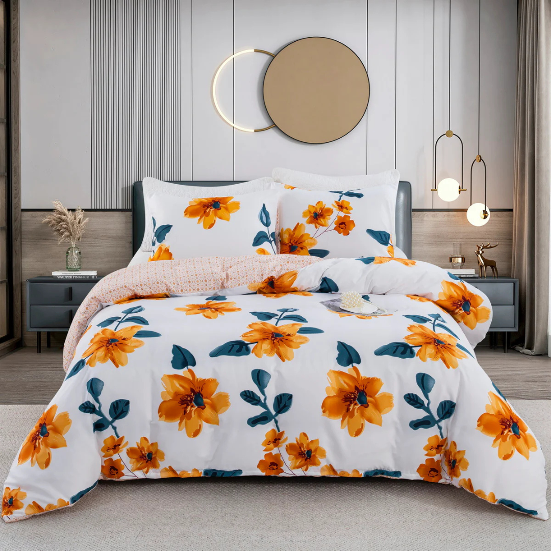 Housse de Couette Rayée Moderne en Polyester