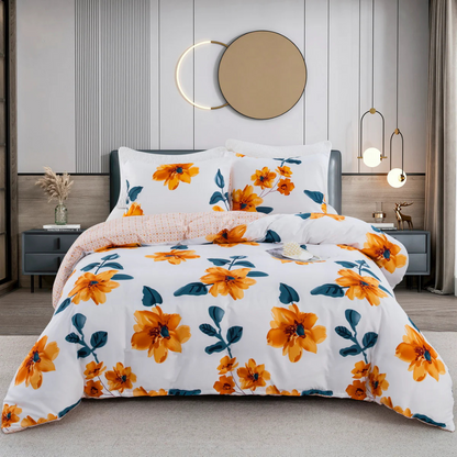 Housse de Couette Rayée Moderne en Polyester