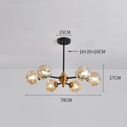 Luminaire Plafond Verre Élégant LED - Éclairage Design pour Intérieur