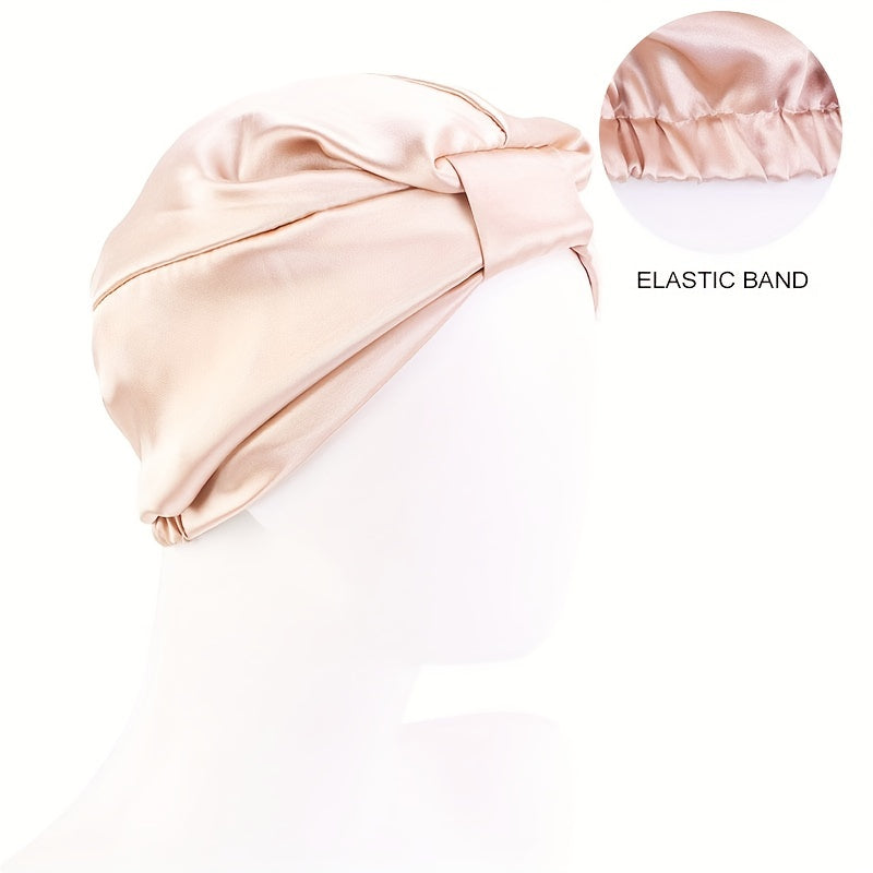 Bonnet satiné Chic avec Nœud Féminin