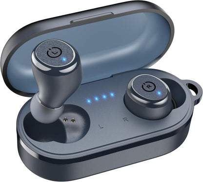 Casque Bluetooth Étanche avec Étui de Recharge Sans Fil
