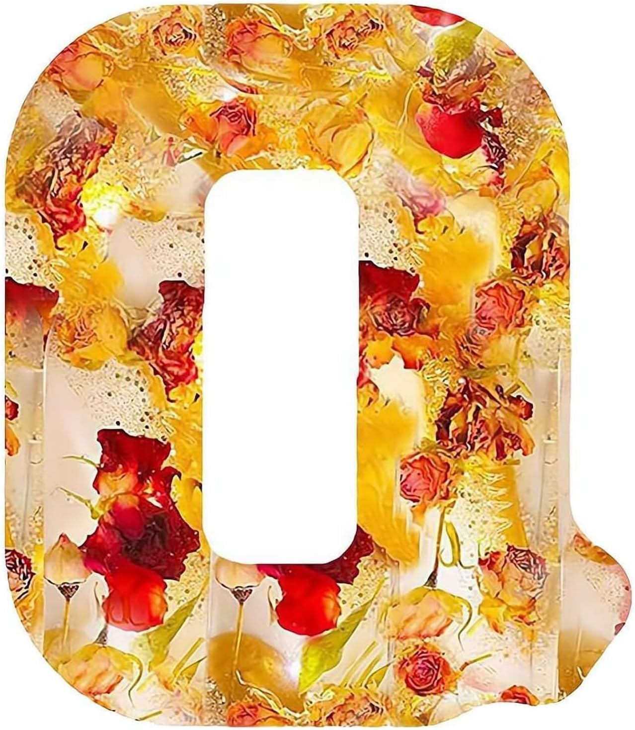 Lampe Résine Élégante aux Fleurs Séchées