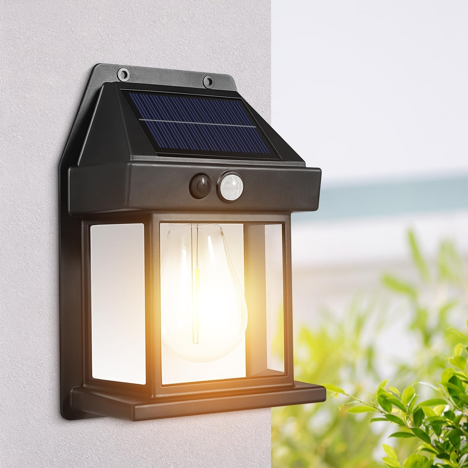 Lampe Murale Solaire Éclairage Extérieur à Détecteur de Mouvement - BlxckFR