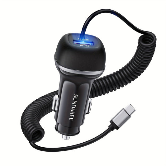 Chargeur Auto USB-C Ultra Rapide 3 Ports - Foivo