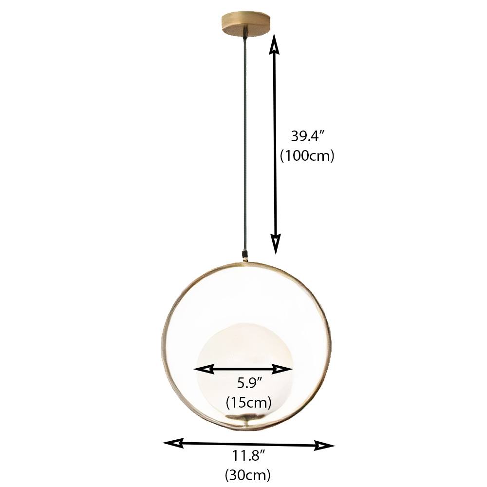 Lampe Suspendue Chic en Métal et Verre