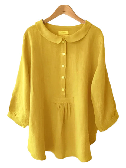 Blouse Lin Élégante Manches Longues - BlxckFR