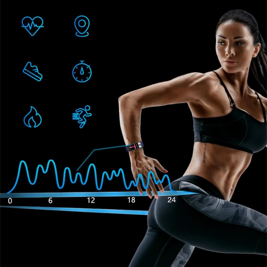Montre Connectée Fréquence Cardiaque avec Suivi ECG - BlxckFR