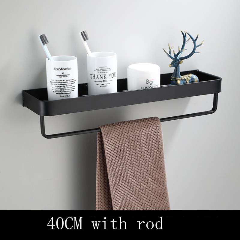 Étagère Murale Noire Élégante | Rangement Compact et Déco Moderne