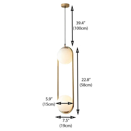 Lampe Suspendue Chic en Métal et Verre