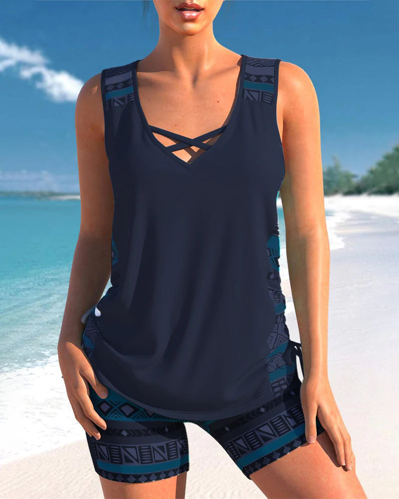 Maillot de Bain Femme avec Short de Plage