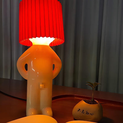 Lampe Décoration Originale avec Abat-jour Texturé