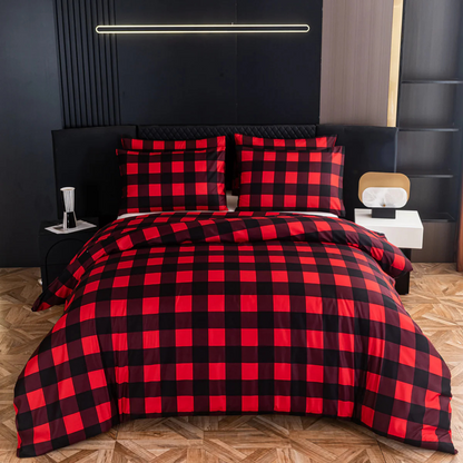 Housse de Couette Rayée Moderne en Polyester