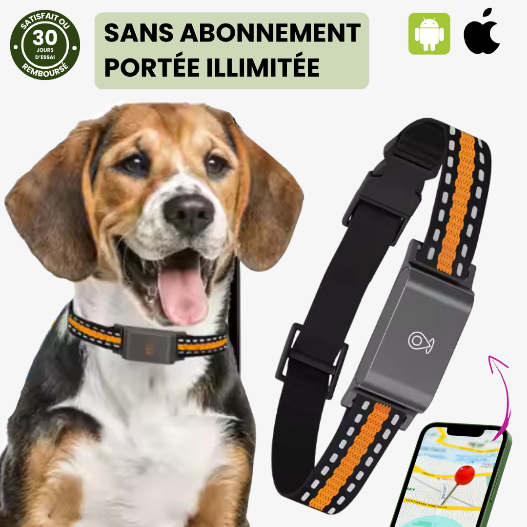 Collier GPS Chien - Localisation Précise et Sans Limite - blxckfr