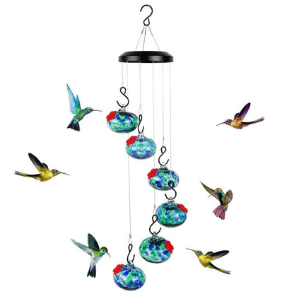 Nourrisseur à colibri en verre décoratif avec abri anti-vent - BlxckFR