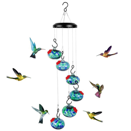 Nourrisseur à colibri en verre décoratif avec abri anti-vent - BlxckFR
