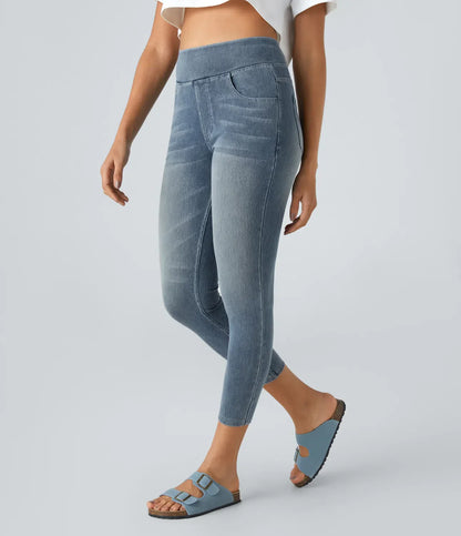Leggings Jeans Élastiques Haut de Gamme avec Poche