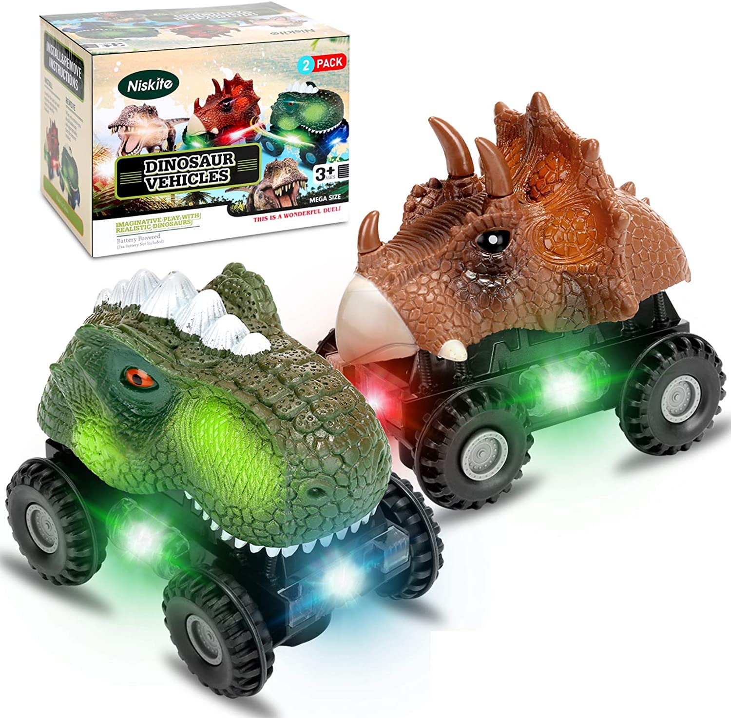 Voitures Dinosaures Électriques avec Son et Lumières - BlxckFR