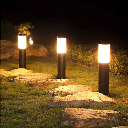 Lampe de Jardin Solaire Élégante en Acier avec LED Puissant - Foivo