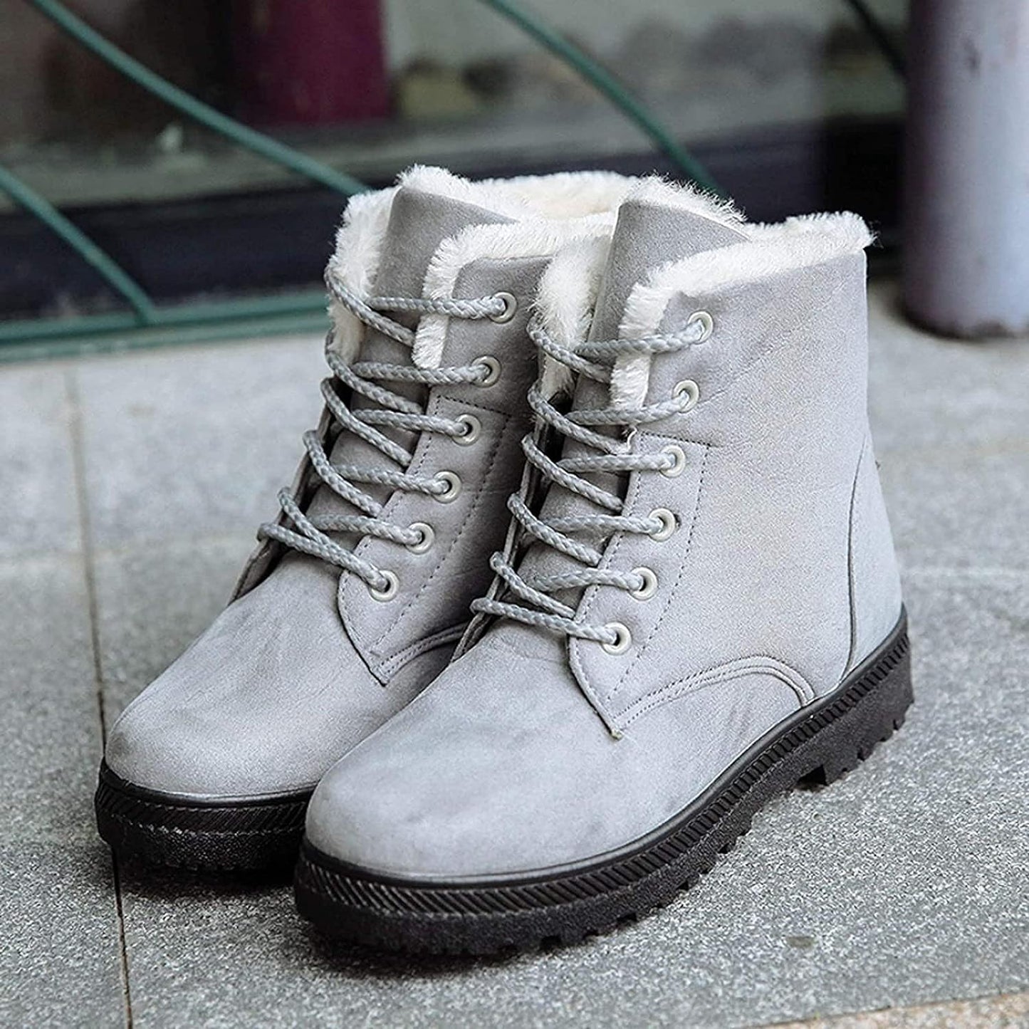Bottes Hiver Chaussures à Lacets Femmes