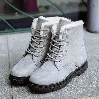 Bottes Hiver Chaussures à Lacets Femmes