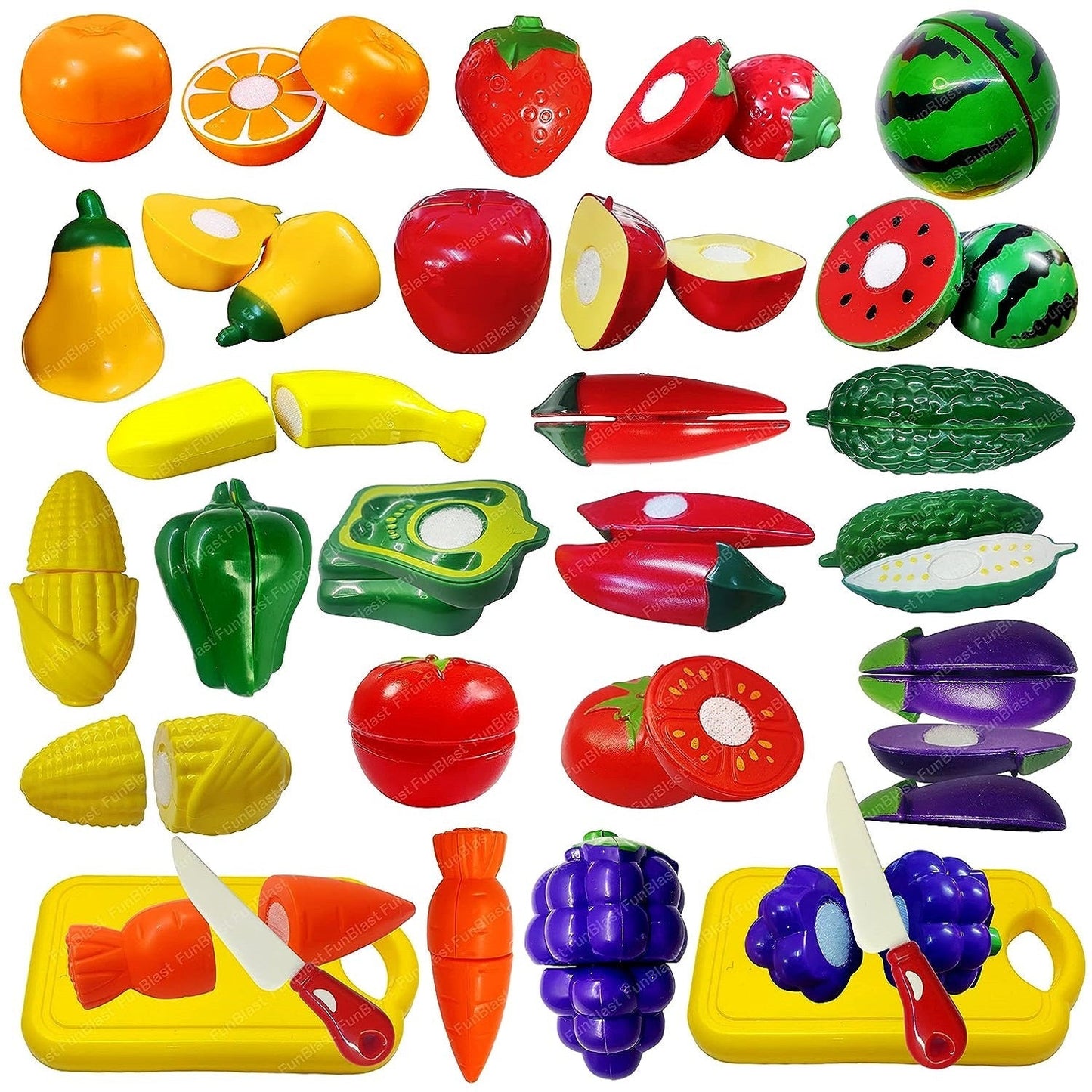 Jeux de Cuisine Enfants - Kit Décoeuvre Fruits et Légumes - BlxckFR
