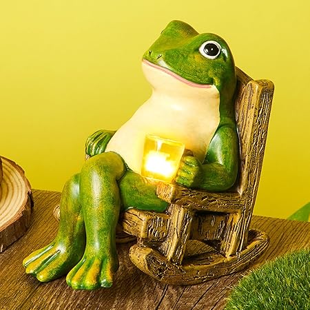 Décoration Jardin Éclairée - Grenouille Enchantée Lumineuse - Foivo