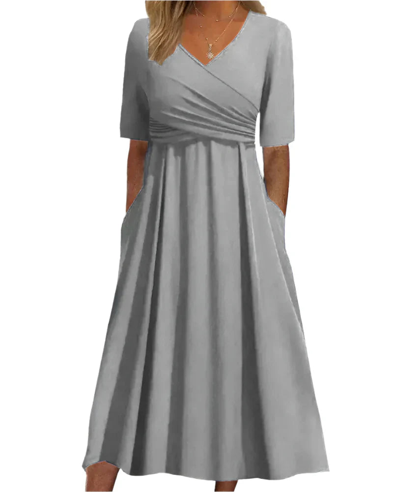 Robe Féminine Mi-Longue avec Poches