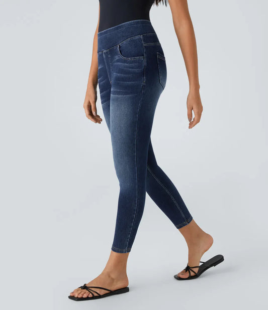Leggings Jeans Élastiques Haut de Gamme avec Poche - BlxckFR