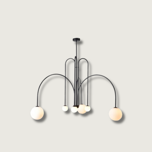 Lustre Design en Métal Courbé avec Élégance - Foivo