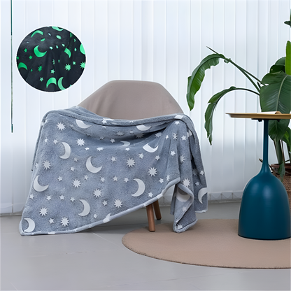 Plaid Douillet Étoiles Brillantes pour Lit
