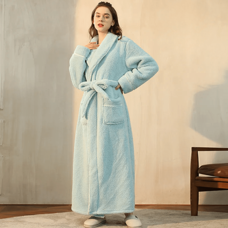 Peignoir Polaire Douillet avec Ceinture