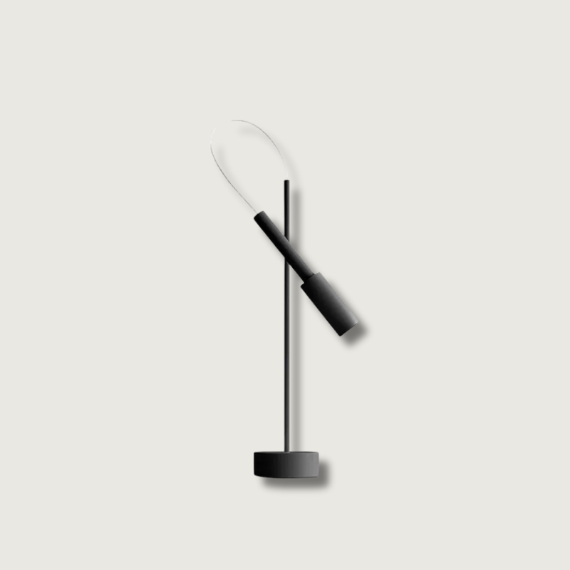 Lampe de Bureau Élégant Noir Mat - Foivo