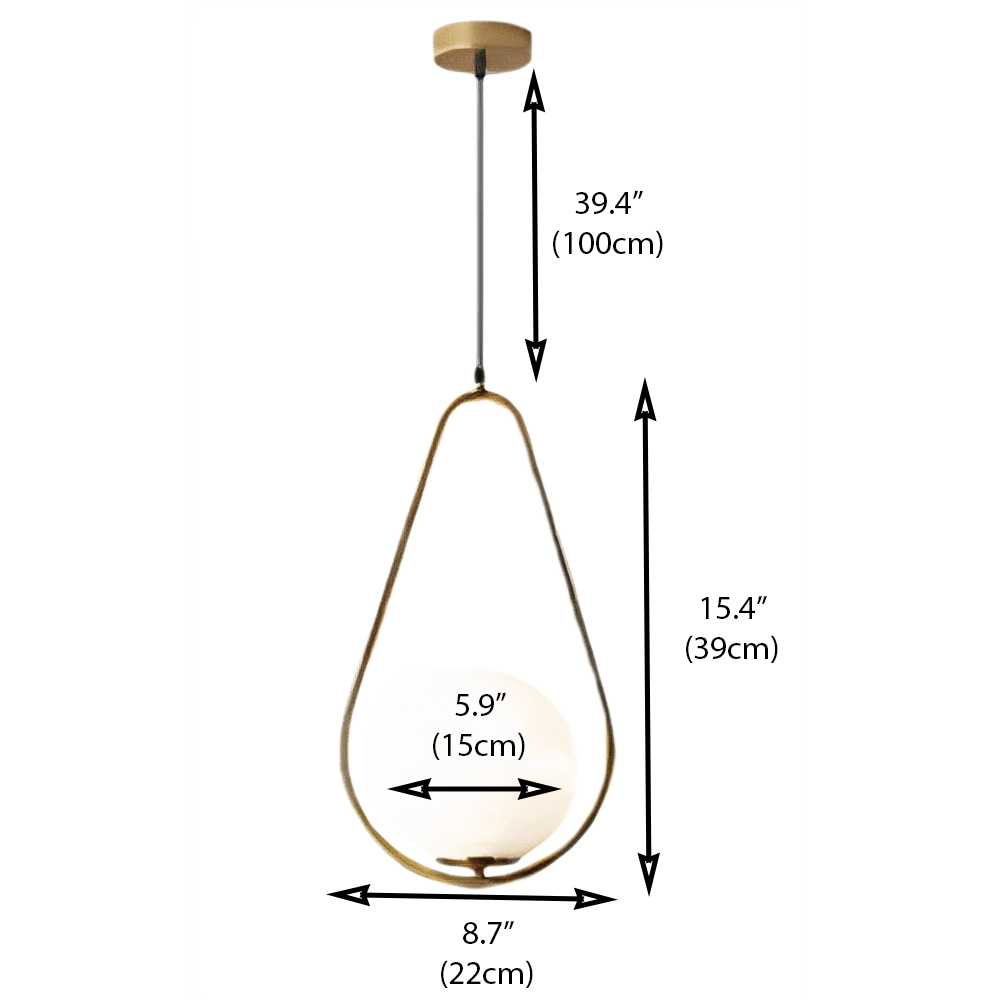 Lampe Suspendue Chic en Métal et Verre
