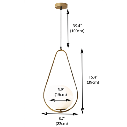 Lampe Suspendue Chic en Métal et Verre