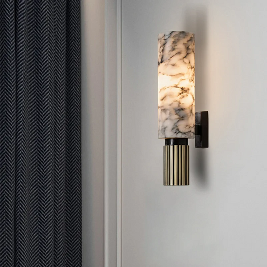 Lampe Murale Design Marmoré et Cuivre - Éclairage LED Chic pour Maison - Foivo