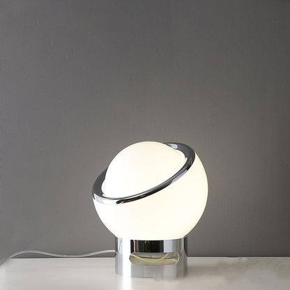 Lampe de Table Élégante en Verre et Métal Chrome