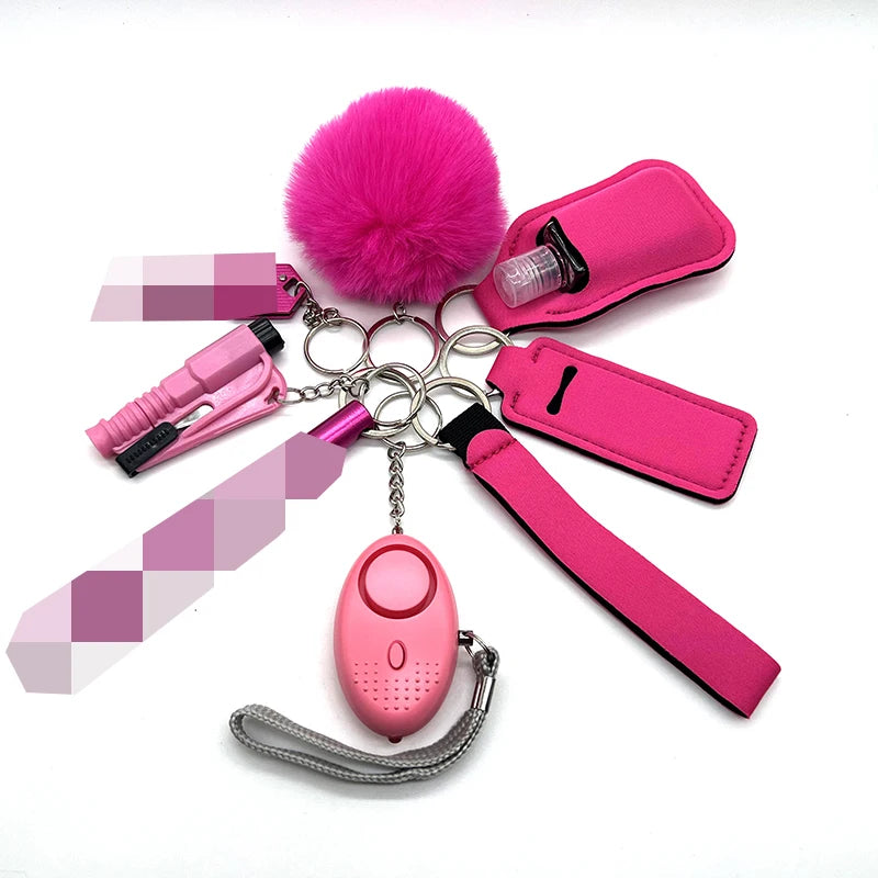 Kit de Sécurité Féminin - Ensemble 9 Pièces avec Alarme Sonore