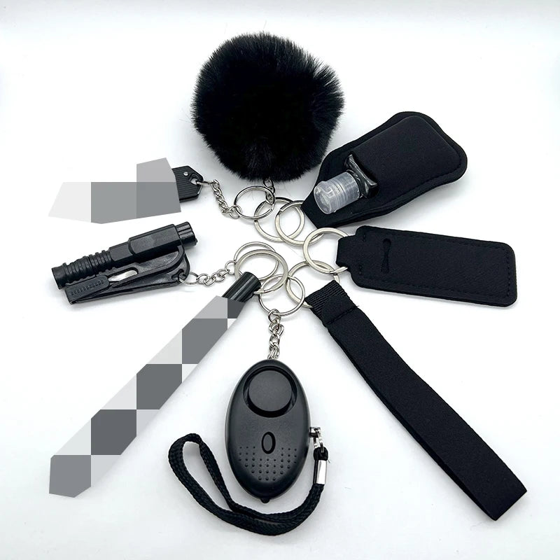 Kit de Sécurité Féminin - Ensemble 9 Pièces avec Alarme Sonore