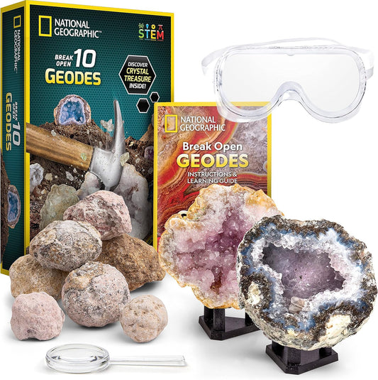 Kit de Géologie pour Enfants - Ouvre tes Géodes de Crystals - BlxckFR